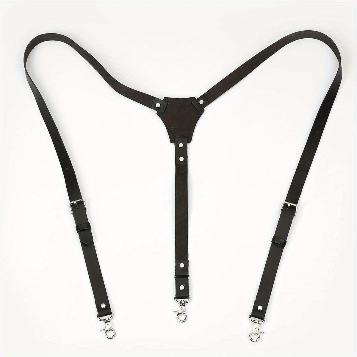 Men's PU Pin Buckle Suspenders Party Leather Strap
