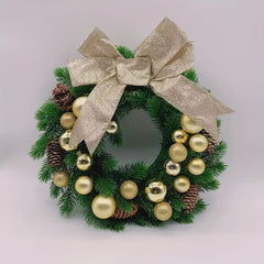 Bowknot Christmas Wreath Window Home Door Decor