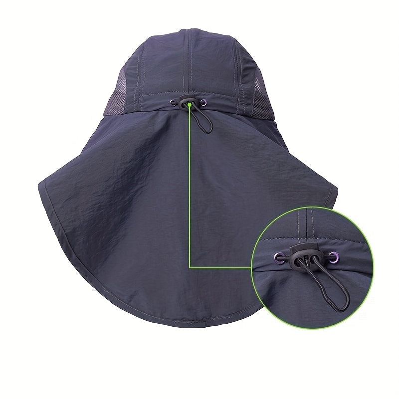 Men's Outdoor UV Protection Sunshade Hat for Fishing and Mountaineering