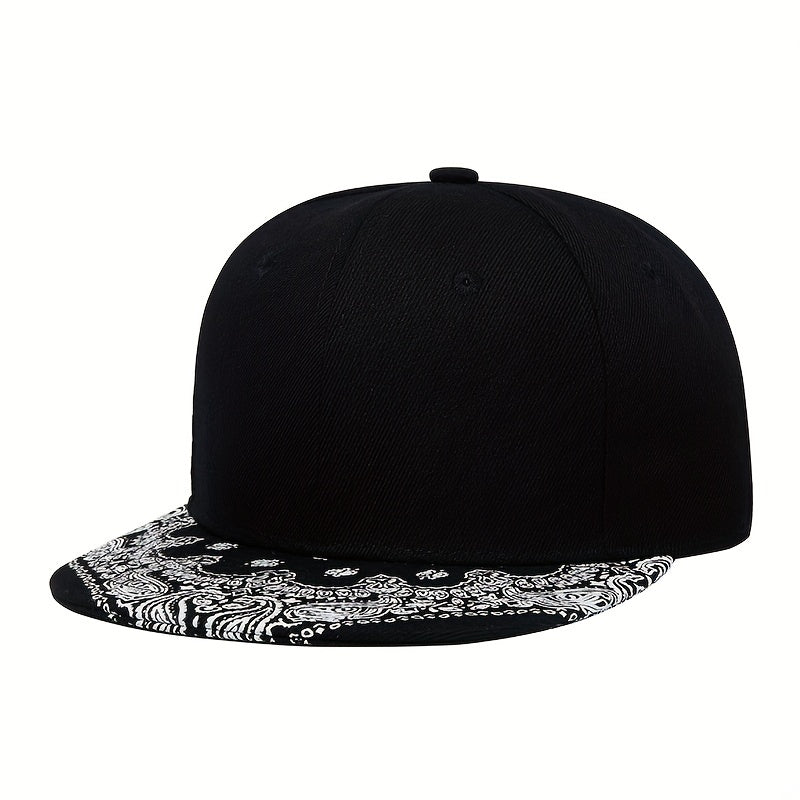 Paisley Print Baseball Cap Hip Hop Block Snapback Hats