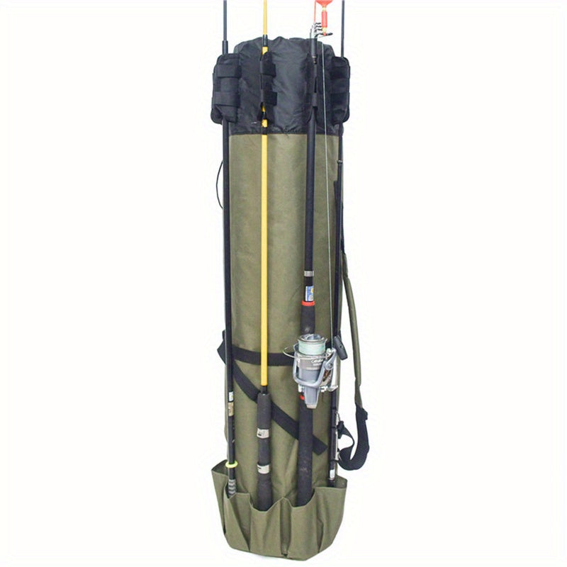 Waterproof Fishing Rod Bag & Holder Portable Canvas Case For Travel
