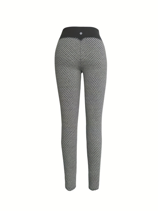 Women's Honeycomb Running Yoga Sports Leggings Fitness Gym Tight Pants