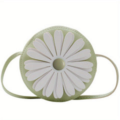 Kids PU Leather Little Daisy Crossbody Bag Mini Coin Purse