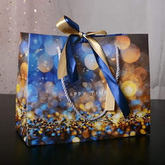Happy Time Gift Bag Butterfly Bag Birthday Handbag Candy Paper Bag Storage Bag