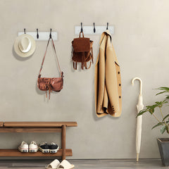 Wall Mounted Coat Rack 6 Hooks 40 64 Cm Coat & Hat Rack for Hallways Living