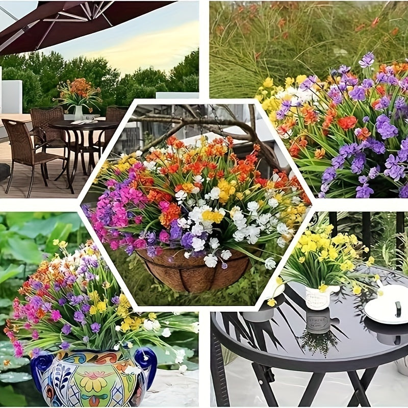 4pcs UV Resistant Artificial Plants for Home & Garden Decoration