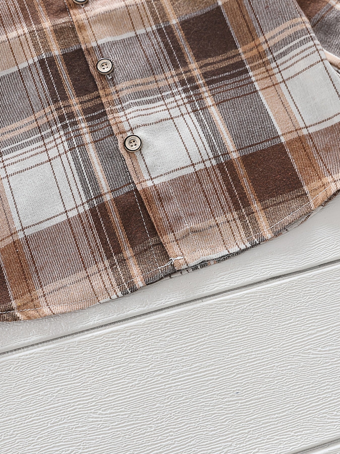 Boys Plaid Lapel Shirts Long Sleeve Button Down Tops Spring Fall Outwear