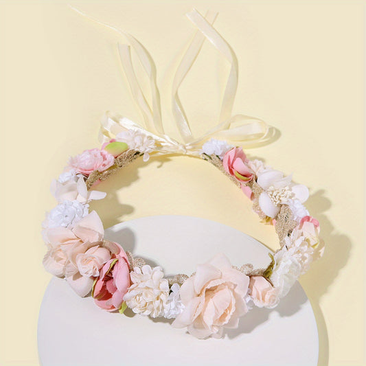 Boho Floral Headband Garland Crown Headdress