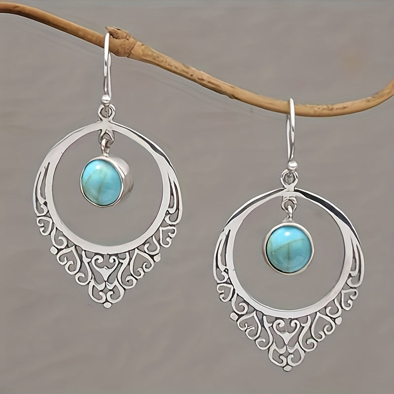 Men's Vintage Turquoise Earrings Unisex Jewelry