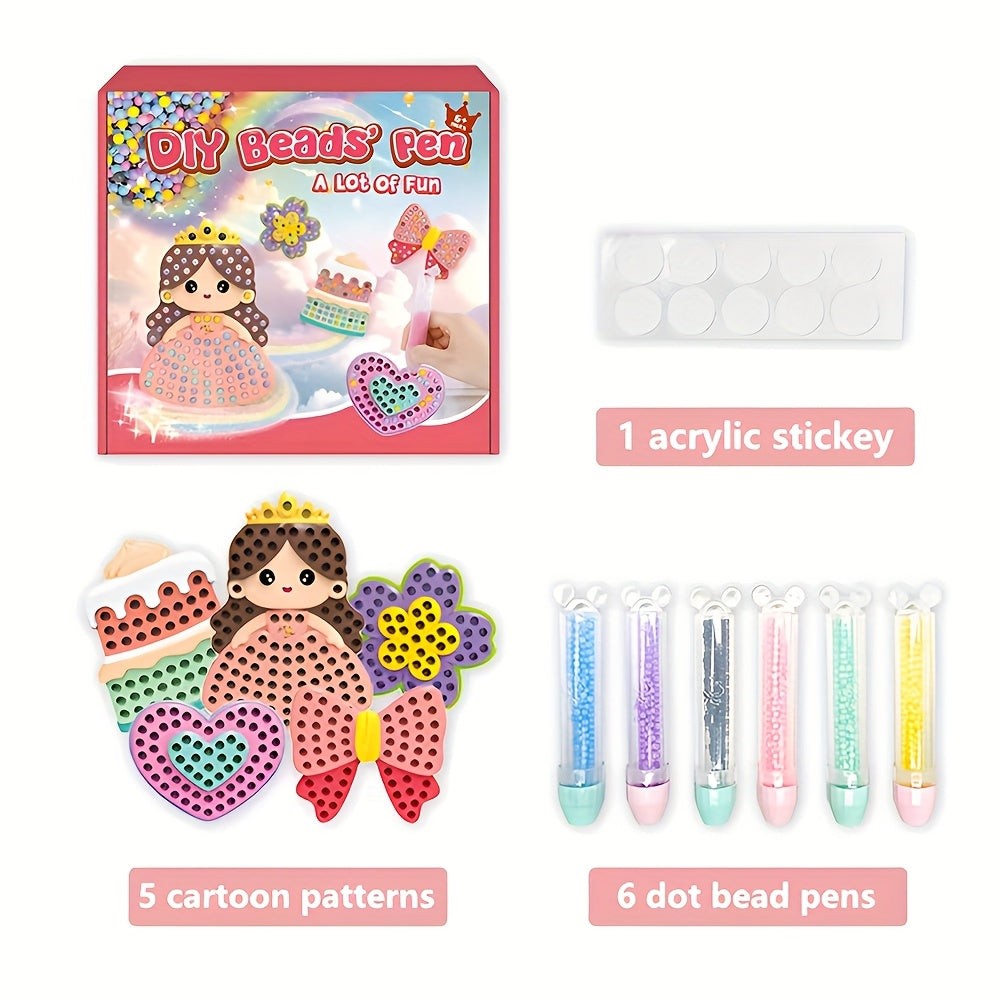 Kids DIY Bead Painting Kit - Fridge Magnet Art