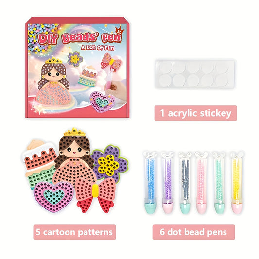 Kids DIY Bead Painting Kit - Fridge Magnet Art