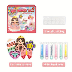 Kids DIY Bead Painting Kit - Fridge Magnet Art