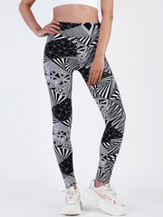Women's Geometric Print High Waist Cropped Pants