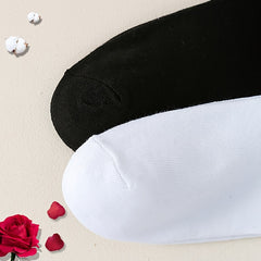 2pairs Letter Embroidery & Mid Tube Women's Stockings