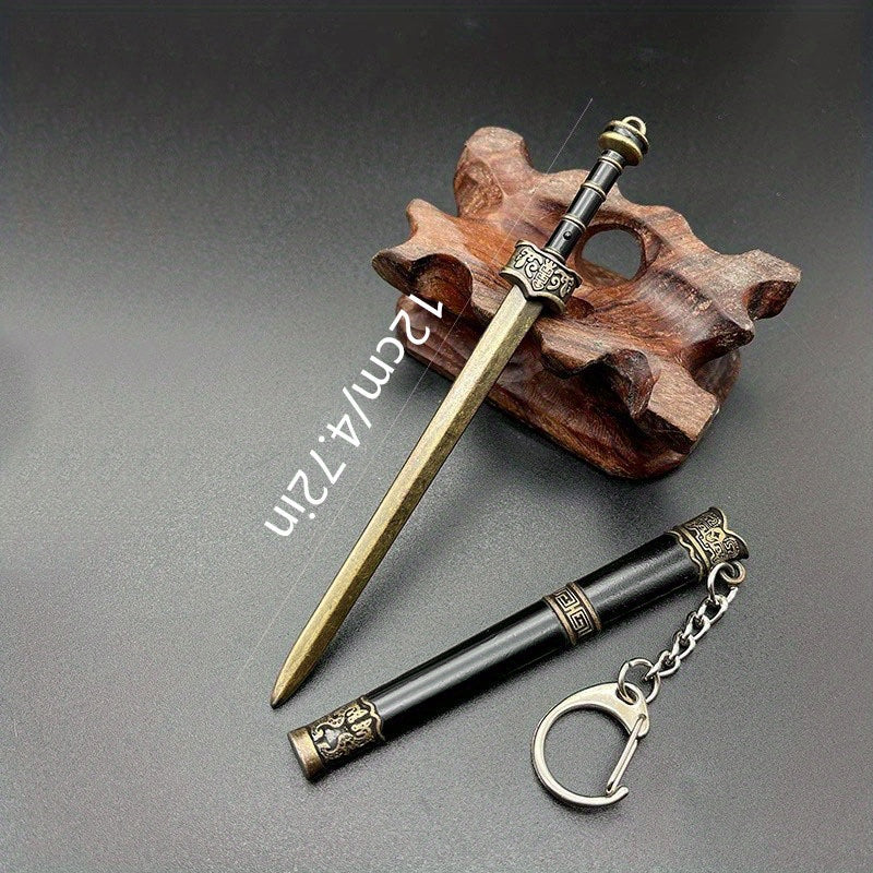 Ancient Sword Keychain Mini Weapon Toy Keyring Bag Charm Favors