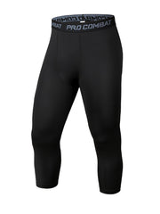 Men's Stripe Compression Pants Active High Stretch Trousers