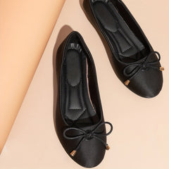 Women's Bowknot Ballet Flats Slip On Soft Sole Anti skid Shoes