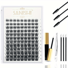108 Clusters Eyelashes D Curling 8 16mm Soft Comfortable Reusable DIY Kit
