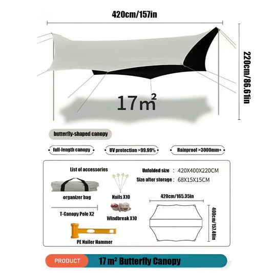 Waterproof Canopy Tent for Outdoor Picnic Camping Hiking