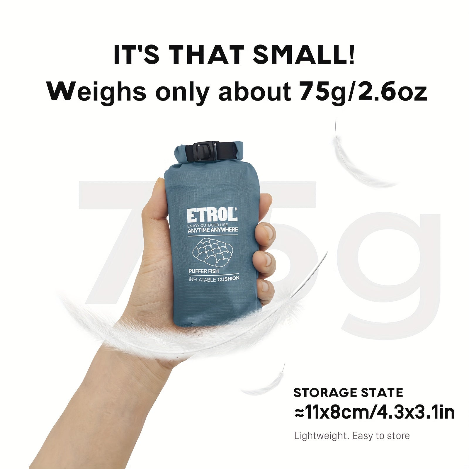 ETROL Inflatable Cushion for Camping and Travel with Support for Office and Home