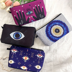 Evil Eye Pattern Makeup Bag Devil's Eye Cosmetic Storage Bag
