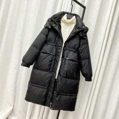 Long Puffer Coat Warm Winter Hooded Jacket Women's Clothing
