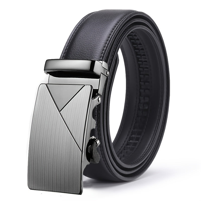 Men's Leather Belt With Automatic Buckle