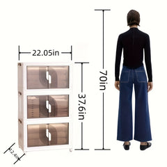 Foldable & Stackable Storage Box with Lid Large Capacity for Living Room