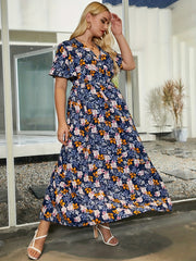  Floral Print Maxi Dress