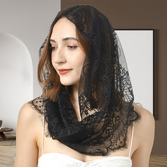 Baroque Bridal Lace Shawl & Wedding Veil Short Wrap Hand Wash