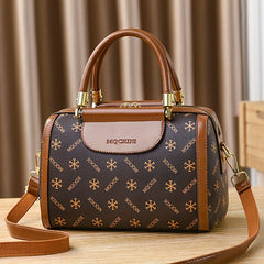 Monogram Ladies Handbag Stylish & Durable Shoulder Bag with PU Leather