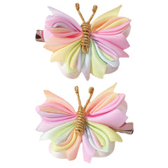 2PCS Butterfly Hair Clips for Girls Spring Summer Style