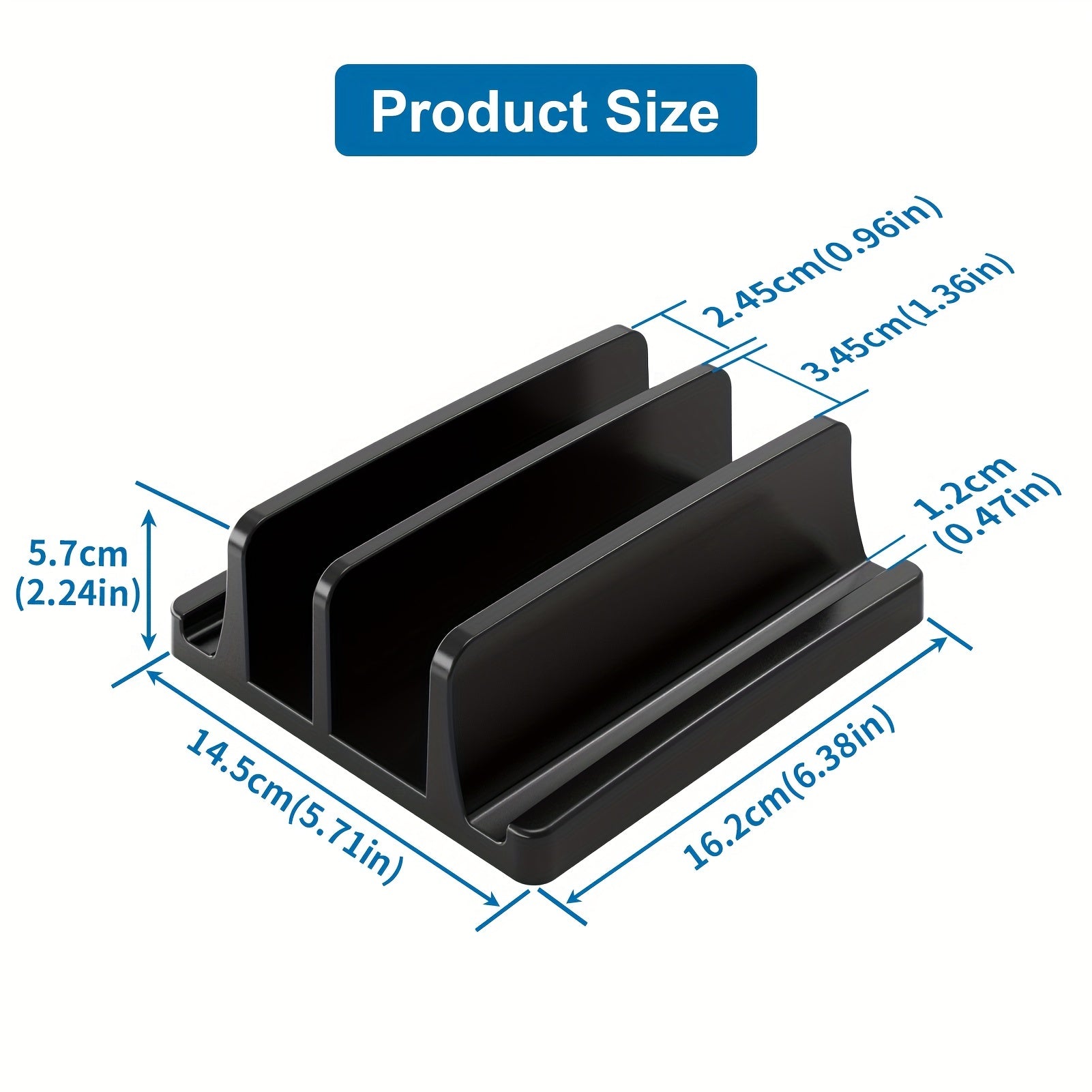 Maiwey Laptop Stand Vertical Desktop Organizer Secure Clip Holder