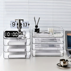 Desktop Transparent Storage Box for Office Desk