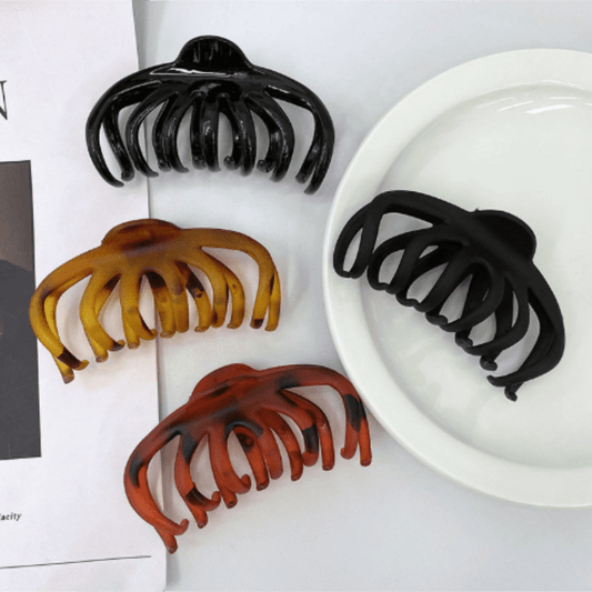 4pcs Large Claw Clip Octopus Clip For Thick Curly Hair Style