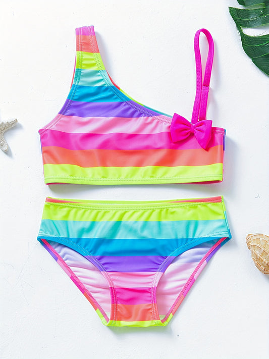 Girls Fish Scale Bikini Tankini Swimsuit Set