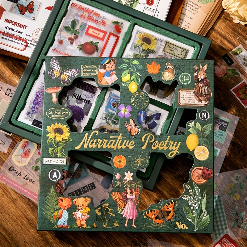100 Vintage Stickers for Scrapbooking & Journaling