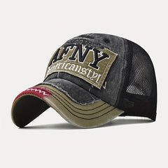 AFNY Letter Mesh Baseball Cap Vintage Sports Hat Summer Visor