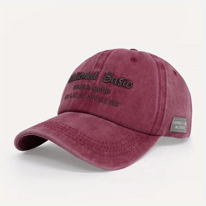 Embroidered Alphabet Baseball Cap Soft Top Cap Japanese Sun V