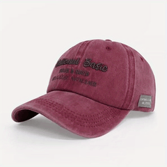 Embroidered Alphabet Baseball Cap Soft Top Cap Japanese Sun V