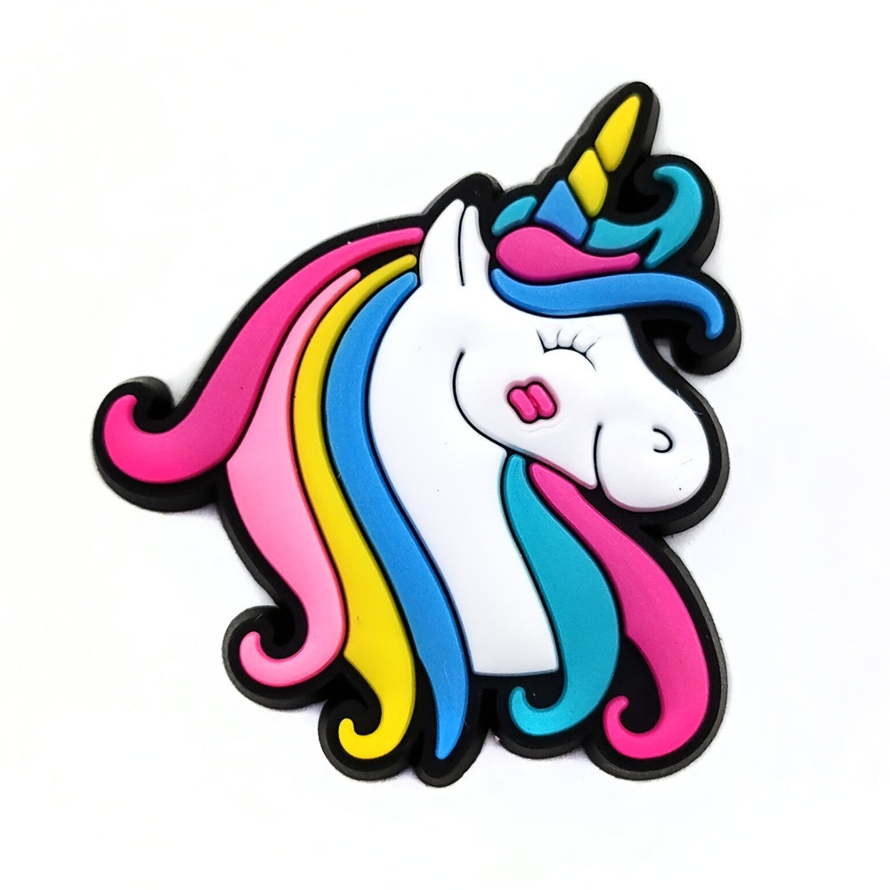 10pcs Unicorn Shoe Decorations for Clogs, Christmas Birthday Party Favors