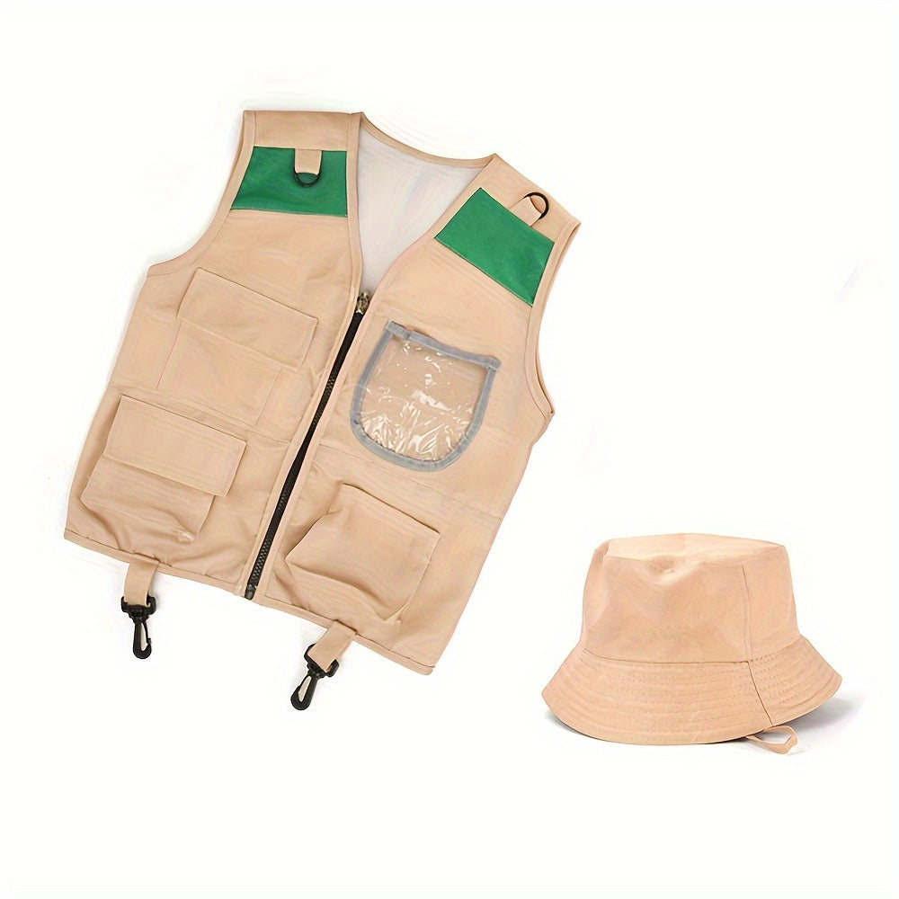 Kids Outdoor Adventure Vest Cosplay Set