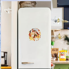 2pcs Nezha Refrigerator Stickers Acrylic Home Personal Decor