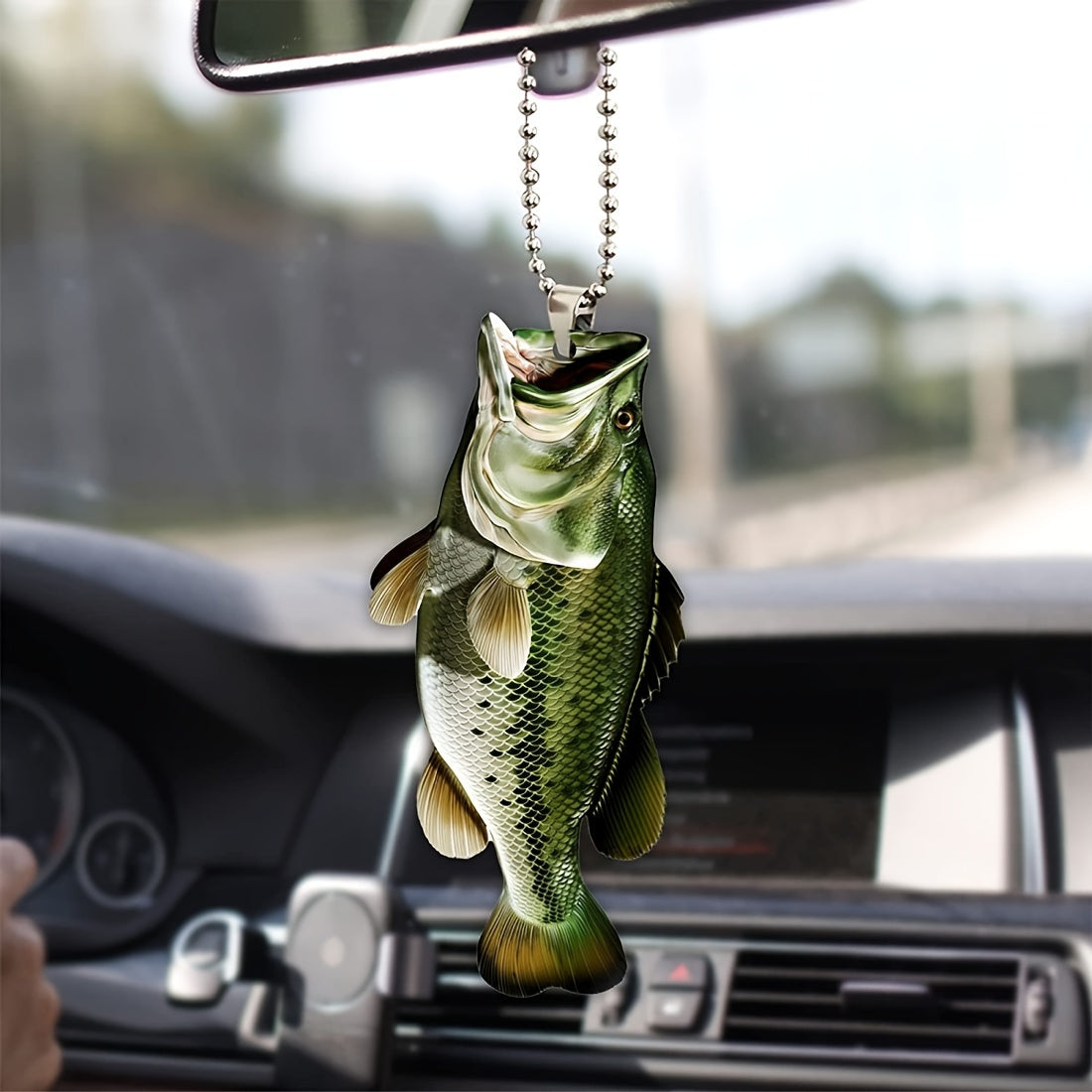 Fun Fisherman Car Rearview Mirror Hanging Widget