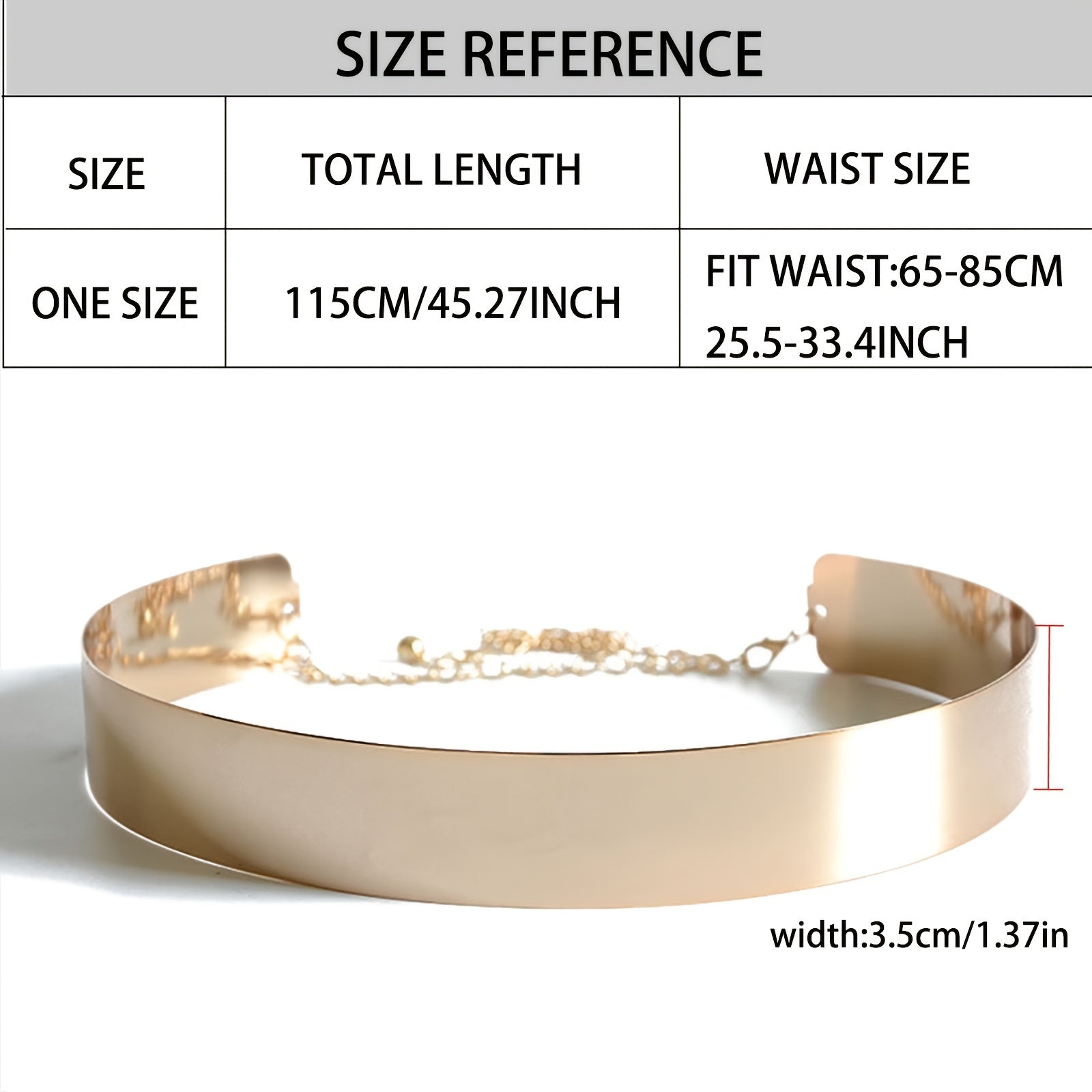 Stylish Polished Metal Dress Girdle for Women