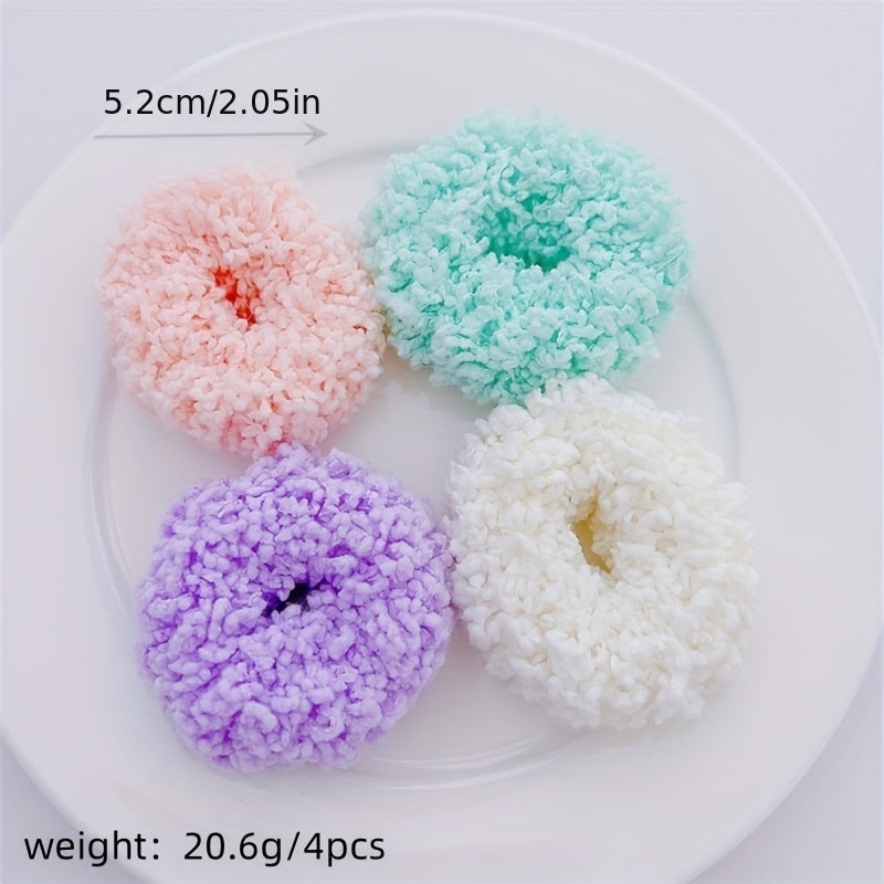 4pcs Luminous Hair Band Rubber Band Head Rope for Hair Tie