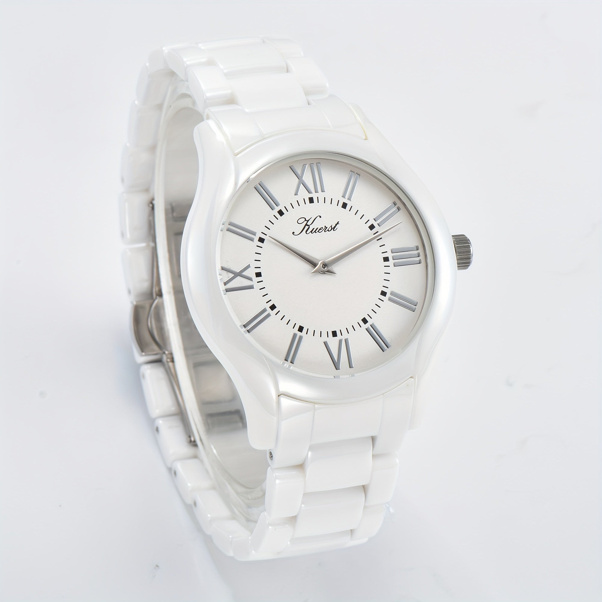 KUERST Teenager Watch Ceramic Butterfly Buckle Quartz Watch