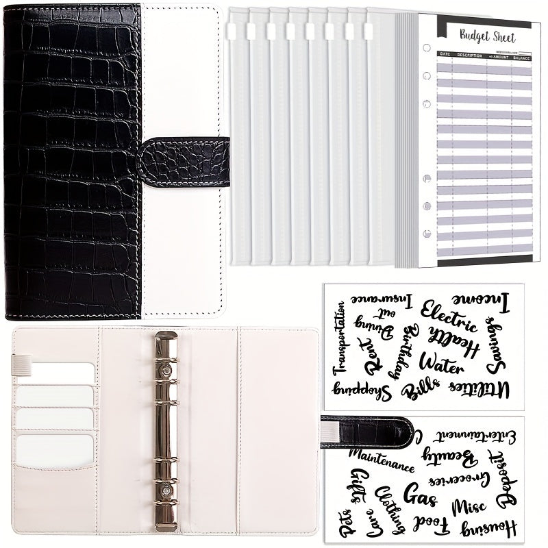 A6 Financial Planner Notebook with Budget Cards and Bill Bags