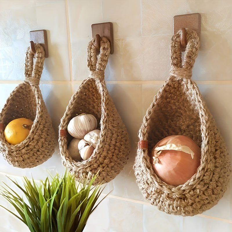 Bohemian Style Woven Basket for Fruits and Vegetables