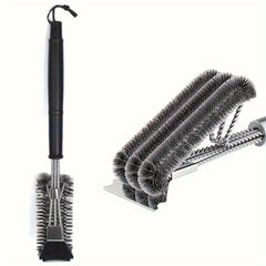 Grill Brush And Scraper BBQ Cleaner Triple Scrubber Extra Strong Wire Bristles
